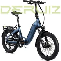 DERUIZ E-Bike Faltrad 20 Zoll, max. 140km, Federsattelstütze, mit Bluetooth, 5 Stufen, 8 Gang SHIMANO SHIMANO ALTUS 11-32T Schaltwerk, Kettenschaltung, Heckmotor, 500 Wh, (mit Akku-Ladegerät, mit Werkzeug), RH:36cm, Bremslicht, Gepäckträger (max.50kg