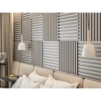 Mebano 3D Wandpaneel 6tlg. 40x40cm Akustikpaneele Lamellenpaneel Stilvoller Schallschutz, 1 qm, (6-tlg) einfache Montage, effektive Schalldämmung