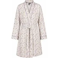 By Louise Kimono Damen Morgenmantel Streublumen, Midi, Baumwolle, Kimonokragen, Gürtel, Baumwolle