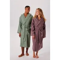 Bruno Banani Unisex-Bademantel Robby, ideal für Sauna & Spa, Standard, Premium und Überlänge, Langform, Walkfrottee, Kapuze, Gürtel, Damen & Herren Bademäntel, Baumwolle, mit Taschen, Sauna, XS-3XL