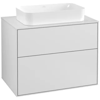 Villeroy und Boch Finion Waschtischunterschrank F22100MT 80x60,3cm, Abdeckplatte white matt, White matt lacquer