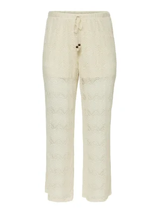 VERO MODA CURVE - VMCMAYA HW WIDE PANTS JRS CUR Birch - Gr. - 54