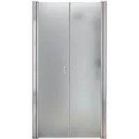 HOME DELUXE Dusch-Pendeltür LAVEA Milchglas - Größenauswahl, 70x195 cm, Einscheibensicherheitsglas, mit Verstellbereich, Nischentür, Duschabtrennung, Dusche