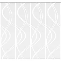 HOME WOHNIDEEN Schiebegardine TIBERIO 4er SET (4 St), Paneelwagen, transparent, Schiebegardine 4er SET TIBERIO