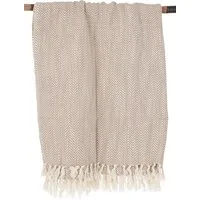 Guru-Shop Tagesdecke Hamamtuch, Saunatuch, Strandtuch - beige