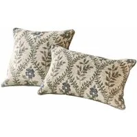 Mirabeau Kissenhülle Kissenhülle 2er Set Vellouris grün/creme