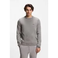 BOSS GREEN Strickpullover Rundhalsausschnitt, Regular Fit, Logo-Print