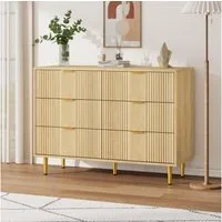 GarveeMore Kommode mit 4/ 5 / 6 Schubladen Sideboard Komodenschrank Schubladenschrank