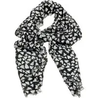 COLLEZIONE ALESSANDRO Modeschal Cuore, (1-St), aus angenehmer Natur-Viskose in schwarz-weiß
