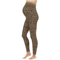 Herzmutter Umstandsleggings Leo Muster - Schwangerschaftsleggings Leopard Dehnbar