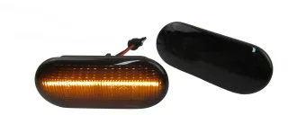 Original LIGHTBAR LED Seiten Blinker Schwarz für Seat Ibiza 6L Leon 1M Toledo