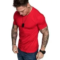 Amaci&Sons T-Shirt LANCASTER Basic T-Shirt mit Rundhalsausschnitt Herren Einfarbig Vintage Rundhalsausschnitt Basic Crew Neck Shirt
