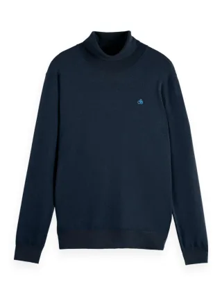 Scotch & Soda - Rollkragenpullover blau - Gr. - XL