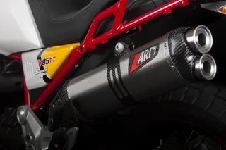 Sport Auspuff ZARD Titan +Carbonendkappe Moto Guzzi V85 TT Bj. 2021-2024 EURO-5 +ABE eintragungsfrei