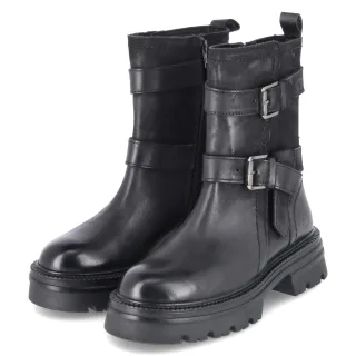 Bullboxer Biker Boots  Schwarz - Gr. 39 -  Textil und Synthetik
