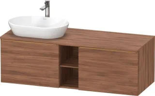 Duravit D-Neo Konsolenwaschtischunterbau wandhängend Nussbaum Matt 1400x550x459 mm - DE4950L04790000 DE4950L04790000