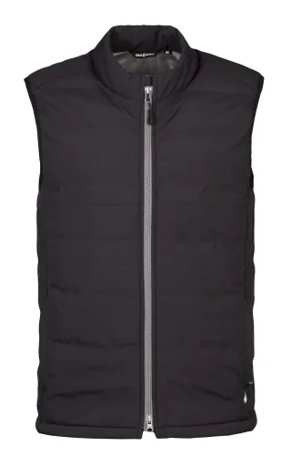 Herren isoliert Fleece gefüttert Gilet für Winter | Wärmespeicher | Midweight Full Zip Bodywarmer - Schwarz
