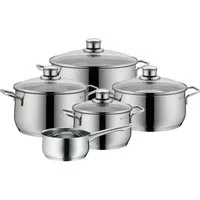 WMF Topf-Set Diadem Plus Topf-Set, 5-teilig, Cromargan® Edelstahl Rostfrei 18/10 (Induktion, mit Glasdeckel), hitzebeständig und backofengeeignet bis 250°C