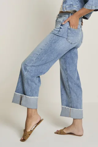 para mi - Jeans - Mira Turn Up blau - Gr. - 42
