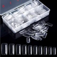 FELIXLEO Lichthärtungsgerät 500 Stück Acryl Nageltips Transparent Künstliche Fingernägel Fake, 1-tlg.