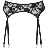 Cottelli Collection Strapsgürtel Strumpfgürtel aus Spitze - schwarz, verstellbar