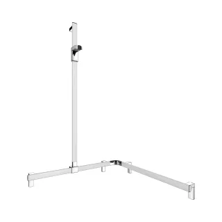 KEUCO AXESS Eck-Duschhandlauf 90° mit Brausestange, Metall, B: 85 H: 130,1 T: 85 cm, 35015170102 35015170102