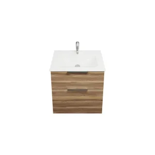 Burgbad Glas Waschtisch-Set Eqio Frassino Dekor Cappuccino/Weiß, SEYX062F3437A0070 SEYX062F3437A0070