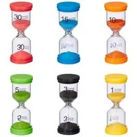 relaxdays Sanduhr 6er Set Sanduhren für Kinder