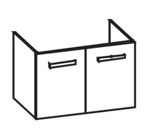 Artiqua 414 Waschtischunterschrank für Subway 2.0 717580, 717581 Weiß Matt Select, 414-WU2T-V69-7161 414-WU2T-V69-7161-171