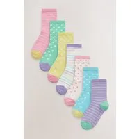 Next Kurzsocken 7er-Pack Baumwollsocken mit Streifen/Punkte (7-Paar)