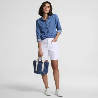 Jeansbluse aus Lyocell-Mix in Petite-Größe, Damen, size: petite, Blau, by Lands' End