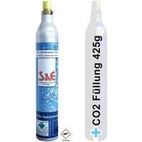 BlueCraft CO₂-Zylinder CO2-Kartusche Soda 425g für je bis zu 60 Liter Sprudel Wasser, 1 St., abgefüllt in Deutschland - geeignet für SodaStream Wassersprudler