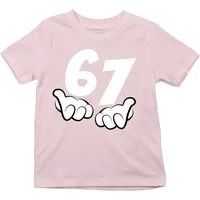 Youth Designz Print-Shirt Kinder T-Shirt "67" lustig Fun-Print Statement Geschenk Trend mit witzigen Aufdruck für Jungen und Mädchen