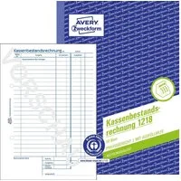 Avery Zweckform Formularblock Kassenbestandsrechnung A5 RC VE=10x50 Originale