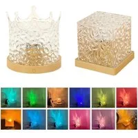 VIVIHEYDAY LED Nachtlicht Rotierende Wasserwelle Nachtlicht kreative Projektorlampe, Atmosphäre Lampe Geschenk