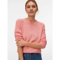 Vero Moda Rundhalspullover VMDOFFY LS O-NECK BLOUSE GA NOOS Materialmix, regular fit