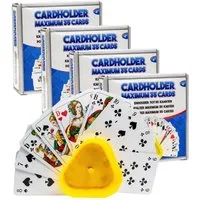 Otto Simon Spiel 4er Set Kartenhalter Spielkartenhalter für je 35 Spielkarten, Gesellschaftsspiel, für Kartenspiel, hält bis 35 Spielkarten