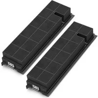 VIOKS Kohlefilter Aktivkohlefilter Ersatz für AEG 405535600/2, Zubehör für Dunstabzugshaube, 372x114 mm mit Rahmen