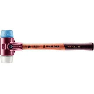 HALDER SIMPLEX - Schonhammer mit TE-Gehäuse und Holzstiel, Superplastik / TPE-soft - 3017.040