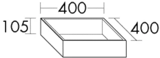 Burgbad Mineralguss Aufsatz-Waschtisch alpinweiss 105x400x400 Alpinweiss, MBA0050C0001 MBA0050C0001