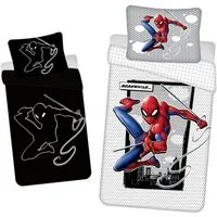 Spiderman Kinderbettwäsche Spiderman Meanwhile Glow Bettwäsche 140×200 cm, 70×90 cm, Im Dunkeln leuchtende Bettwäsche