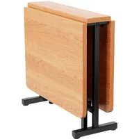 BBWL Esstisch Ausziehbarer Klapptisch in natürlicher Holzoptik 120 x 80 cm (faltbar und platzsparend moderner minimalistischer Stil mit hochfester Legierungsstütze robuste MDF-Oberfläche klassisches Design ideal für kleine Räume belastbar bis 60 kg g