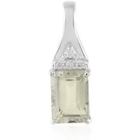 Cavill Kettenanhänger Cavill Grüner Amethyst 0,98 ct Silber 925 mit Zirkonbesatz (1-tlg)
