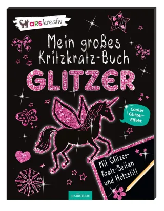 Mein großes Kritzkratz-Buch Glitzer