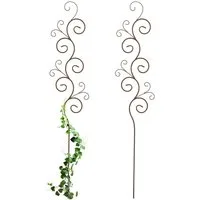 relaxdays Rankgitter Rankhilfe Bodenstecker aus Metall, 2 St., 2er Set, 2er Pack