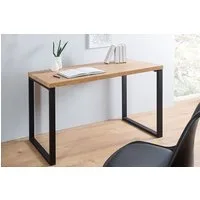 riess-ambiente Schreibtisch OAK DESK 120cm natur / schwarz, Arbeitszimmer · Holzwerkstoff · Metall · Industrial · Home Office