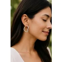 Taffstyle Paar Creolen Herz Creolen 925 Sterling Silber Ohrringe Damen Ohrhänger (Ohrringe Creolen Frauen Damen Schmuck Geschenke zum Geburtstag Weihnachten Valentinstag Muttertag)