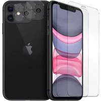 CoolGadget Schutzfolie Panzerfolie für iPhone 11, (Spar-Set 4in1, 2x Displayschutz, 2x Kameraschutz), Panzerglas Schutzfolie für Apple iPhone 11 Folie