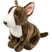 Teddys Rothenburg Kuscheltier Englischer Bullterrier sitzend 30 cm Plüschtier Hund (Stoffhunde Plüschhund, Plüschhund, Stofftier, Stoffhund, Stoffterrier, Plüschterrier)