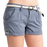 SUBLEVEL Shorts Damen Bermudas kurze Hose Baumwolle Hotpants Chino Sommer Hose Leichte Bermuda mit Stretchkomfort, Hotpant und Flechtgürtel